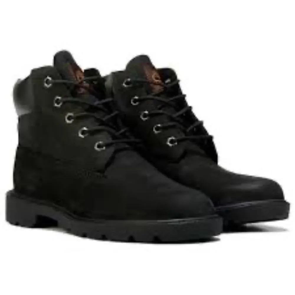 Timberland‎ Junior Kids' Black Nubuck Waterproof Lace-Up Boots Sz 6